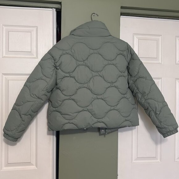 🆕 NWT Quilted Nylon Jacket, The GAP, Women’s Size Medium, Sage Green - Picture 7 of 10